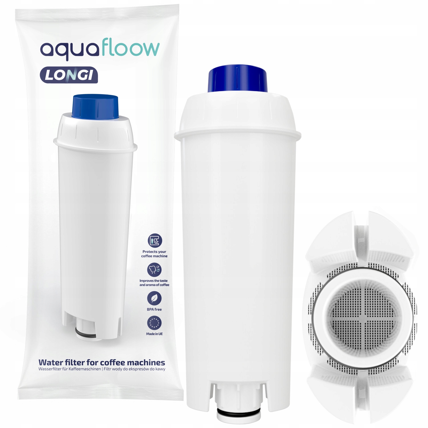 Vodný filter do kávovaru AquaFloow Longi, biely